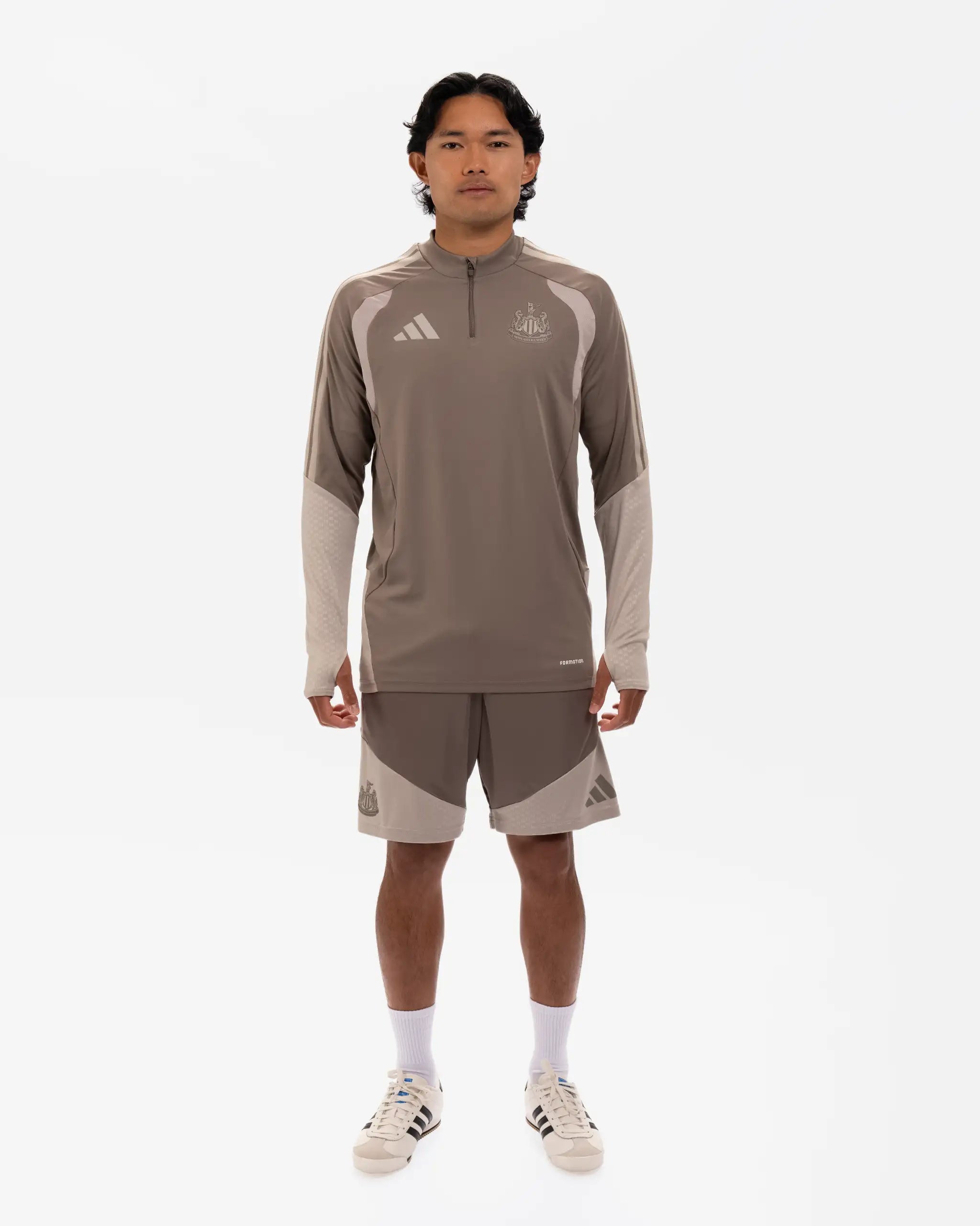 Newcastle United adidas 26/27 Coach's Range Beige 1/4 Zip Top