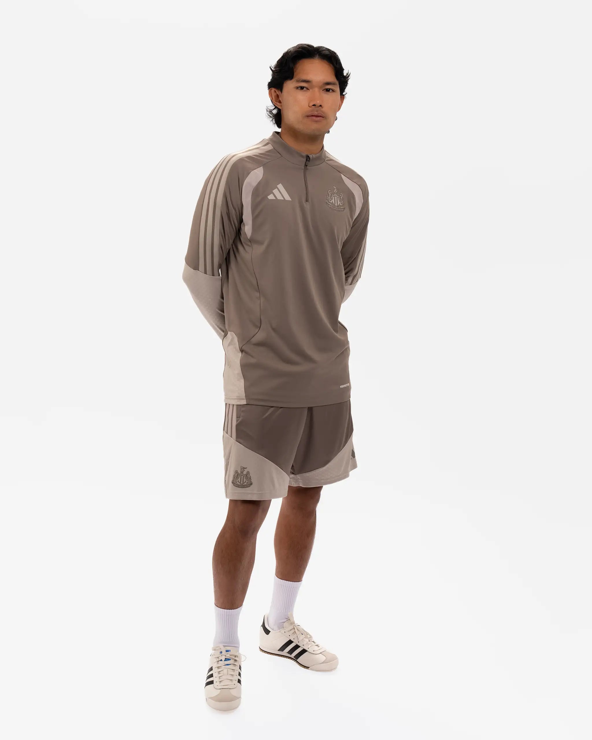 Newcastle United adidas 26/27 Coach's Range Beige 1/4 Zip Top