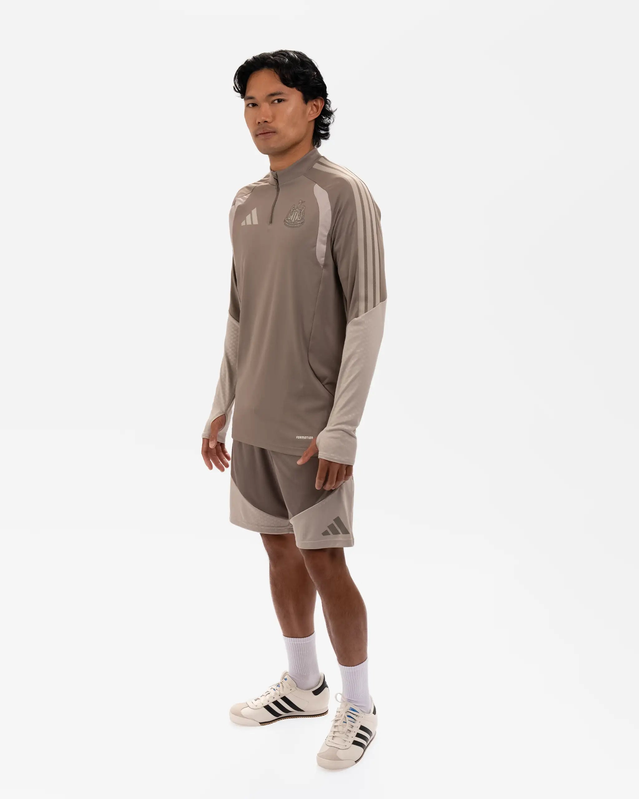 Newcastle United adidas 26/27 Coach's Range Beige 1/4 Zip Top