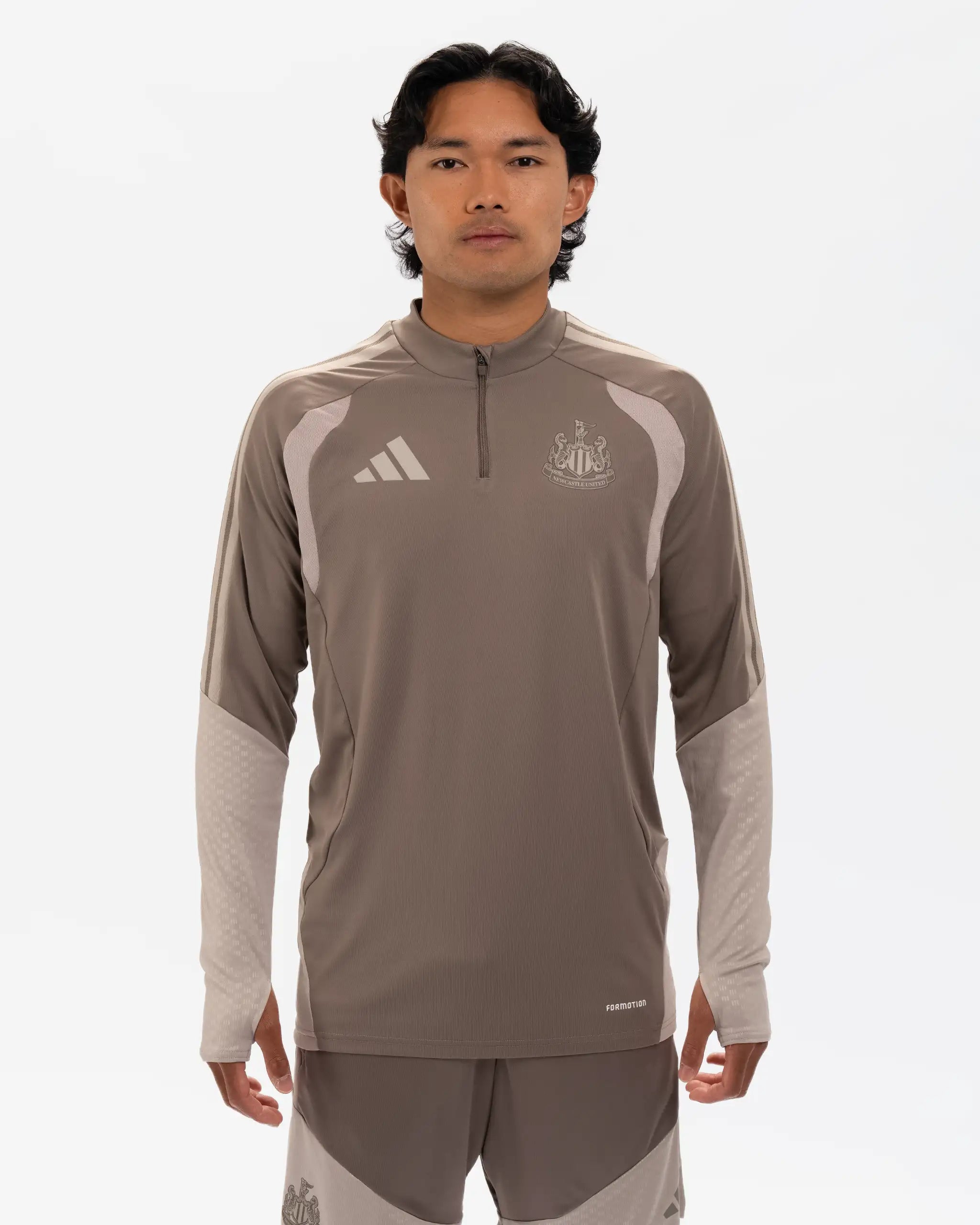 Newcastle United adidas 26/27 Coach's Range Beige 1/4 Zip Top