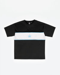 Newcastle United Boy's Black T-Shirt with Blue Crest