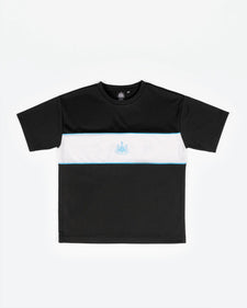 Newcastle United Boy's Black T-Shirt with Blue Crest