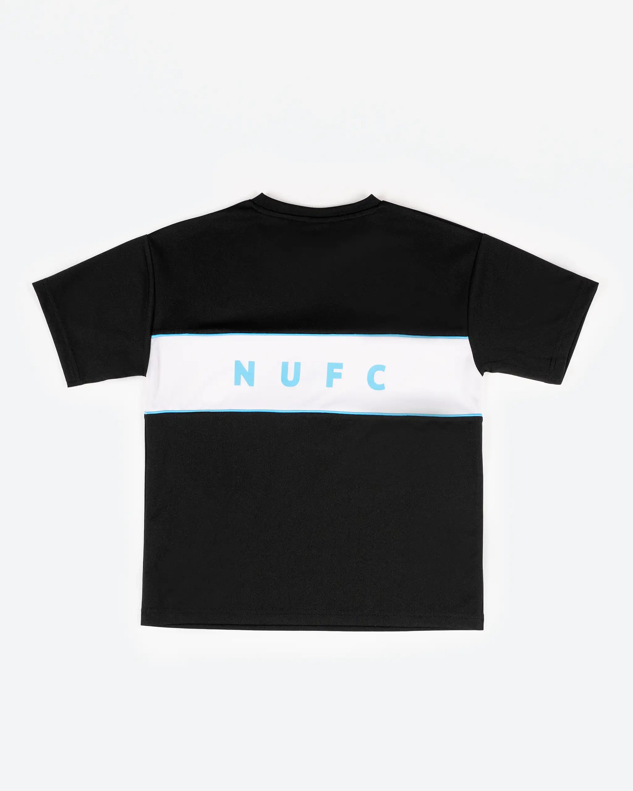 Newcastle United Boy's Black T-Shirt with Blue Crest
