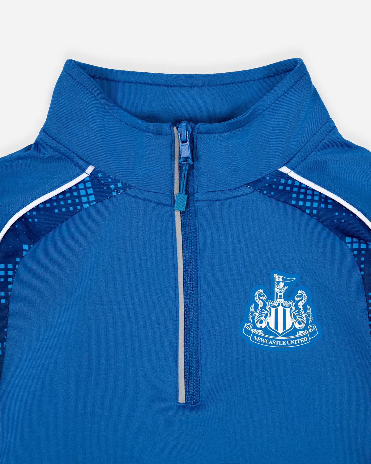 Newcastle United Kids' Blue Tech Poly 1/4 Zip Track Top
