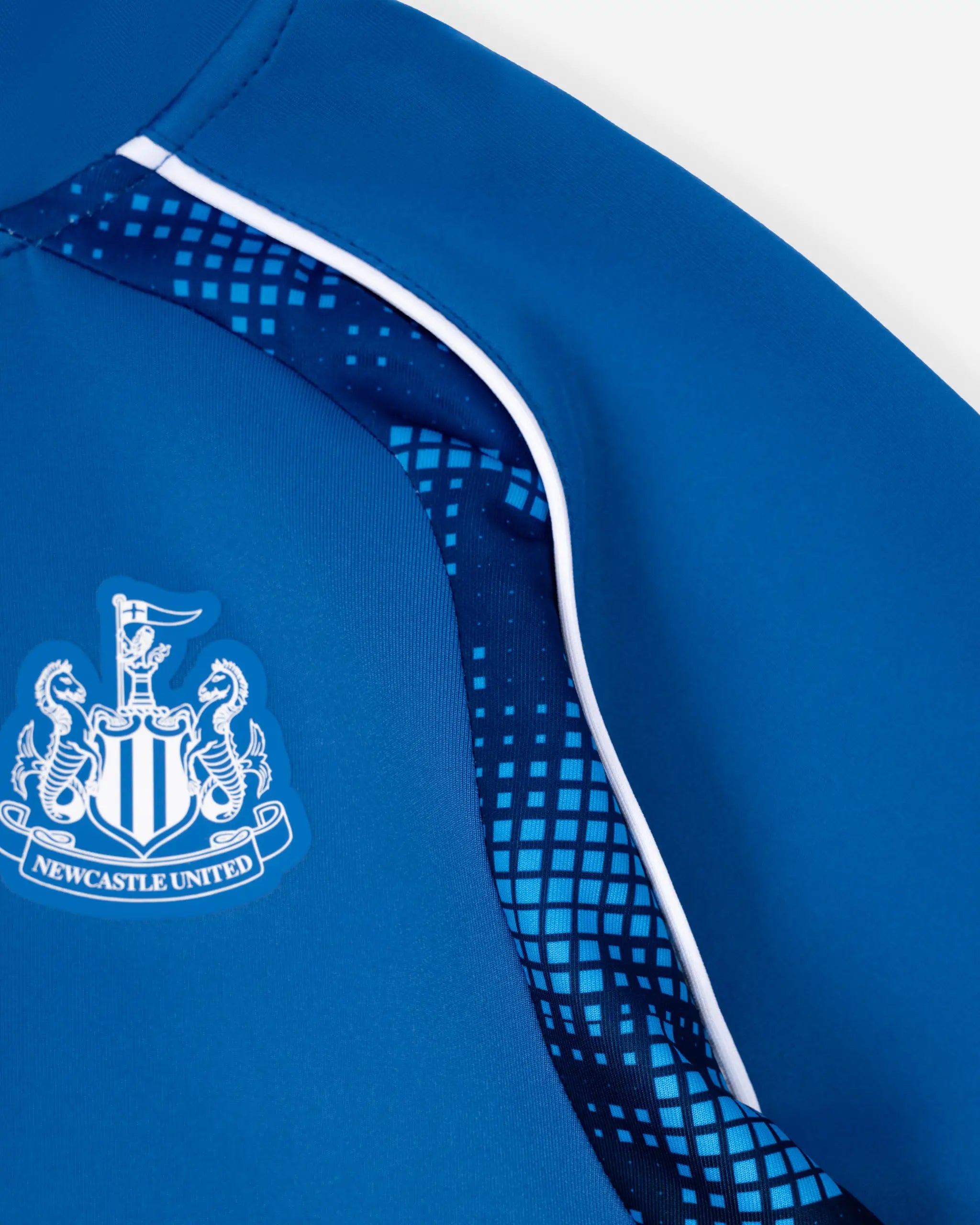 Newcastle United Kids' Blue Tech Poly 1/4 Zip Track Top