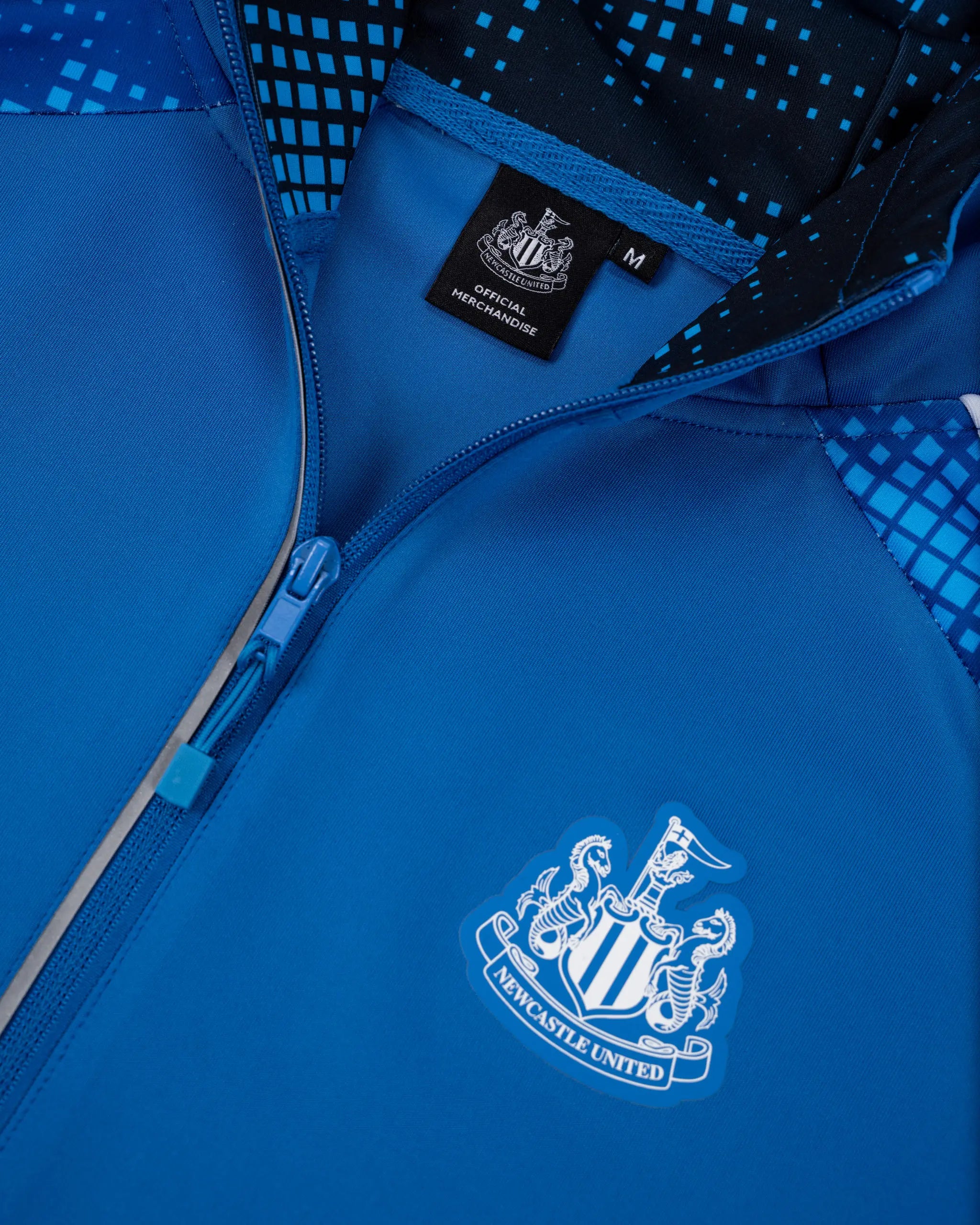 Newcastle United Men's Blue Tech Poly Full Zip Hoodie