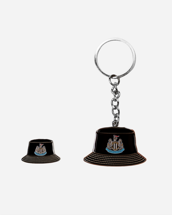 Newcastle United Bucket Hat Badge & Keyring Set