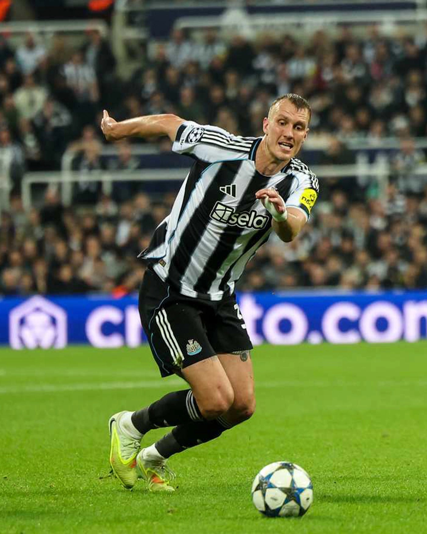 Newcastle United BURN 25/26 Match Worn Signed Shirt - Bilbao (H)