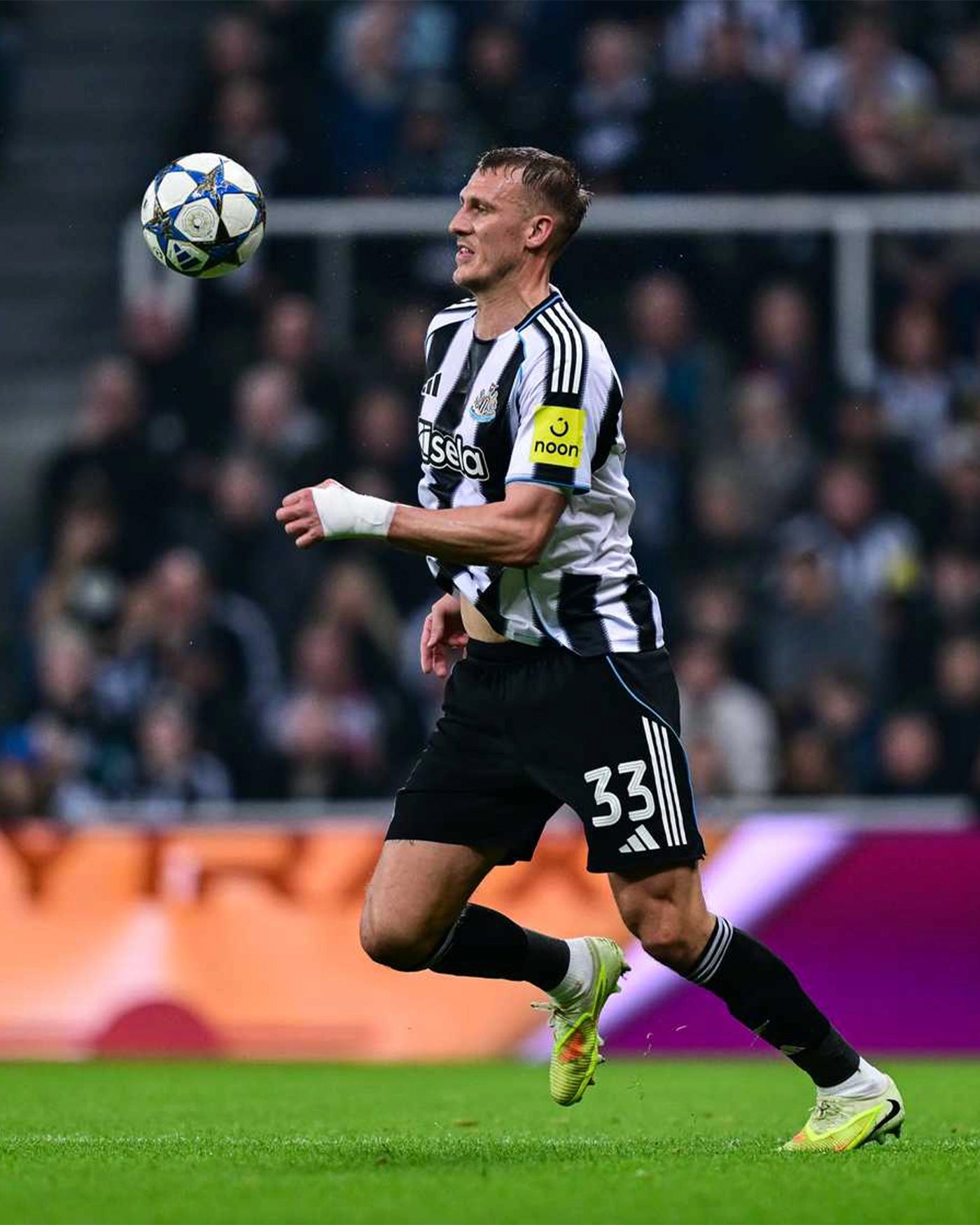 Newcastle United BURN 25/26 Match Worn Signed Shirt - Bilbao (H)