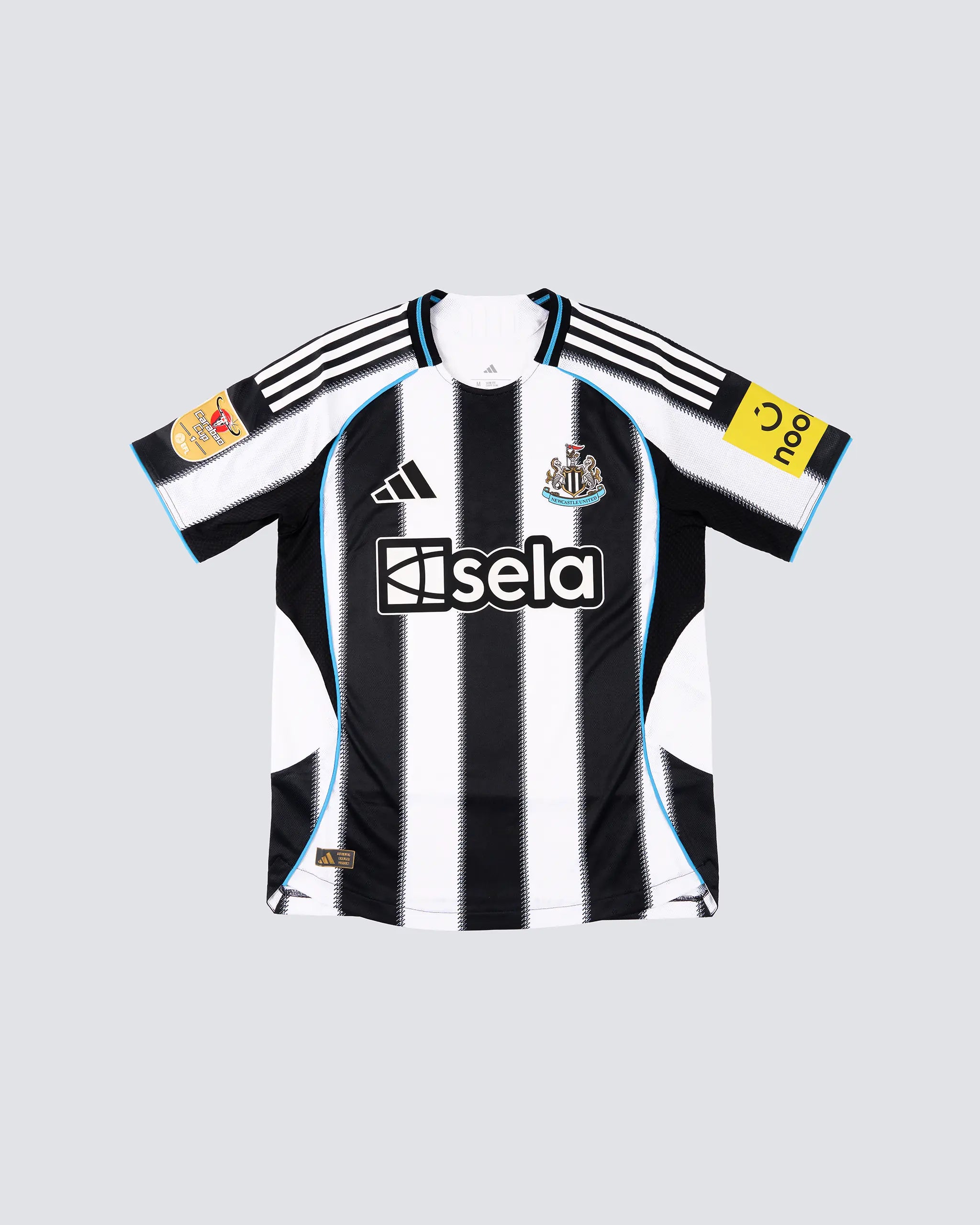 Newcastle United WISSA 25/26 Boxed Signed Home Gold Carabao Cup Patch Shirt