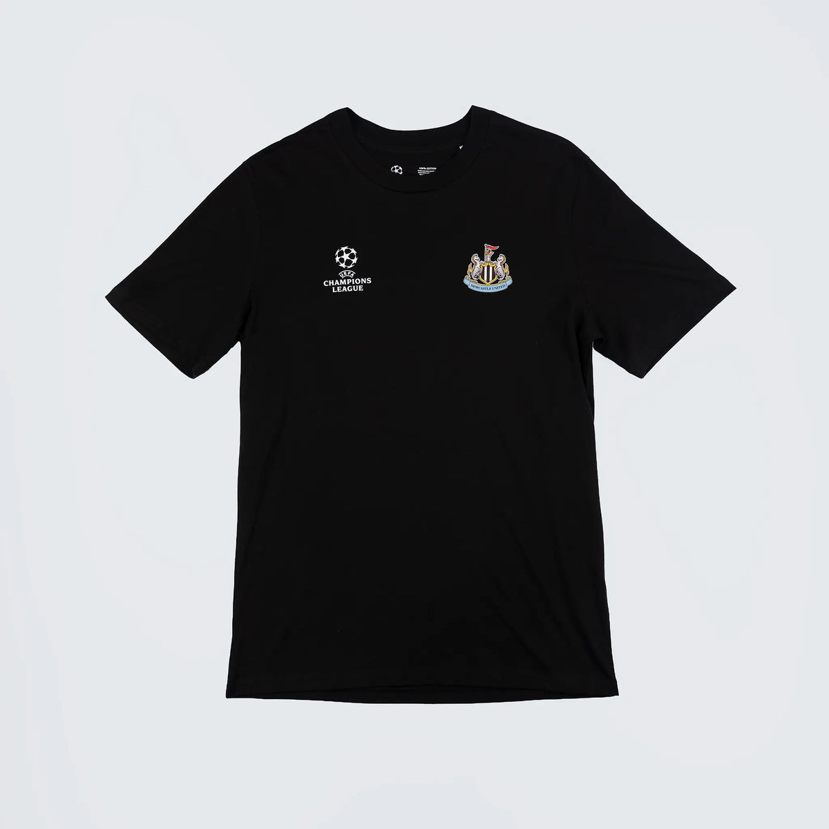 Newcastle United Champions League 25/26 Kids' Black T-Shirt