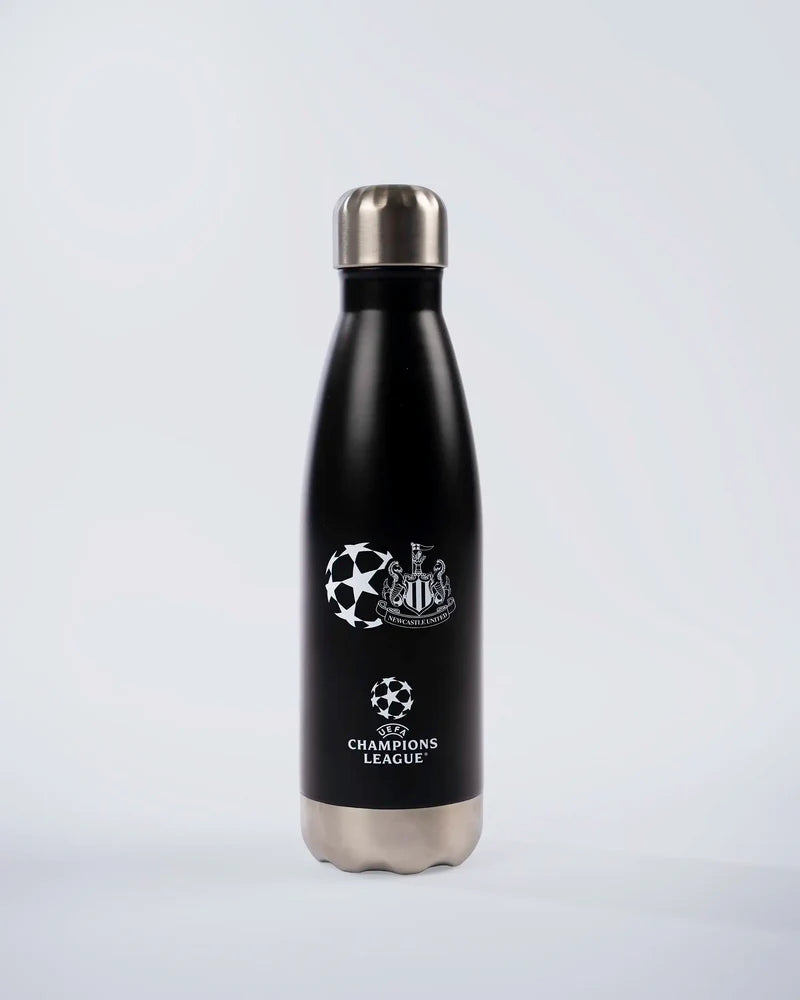 Newcastle United Champions League White T-Shirt & Bottle Bundle