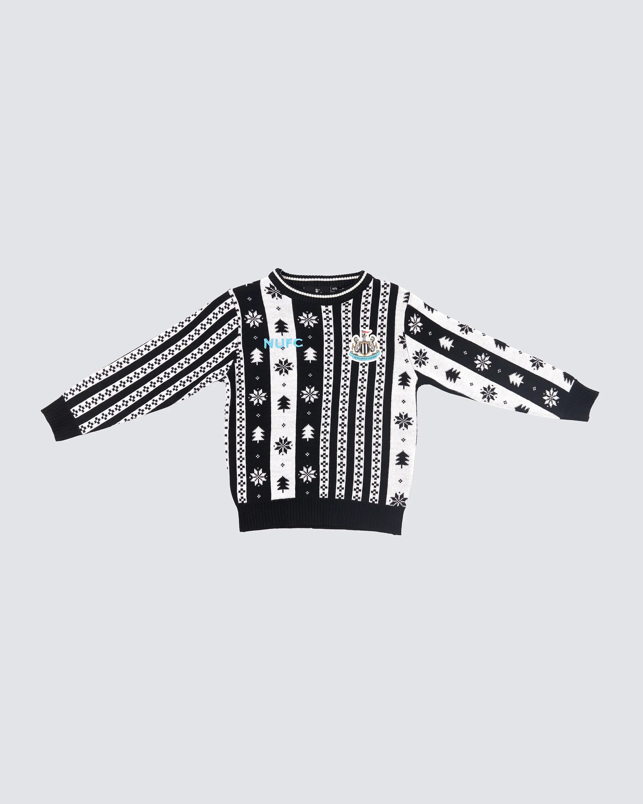 Newcastle United Kids Striped Christmas Jumper