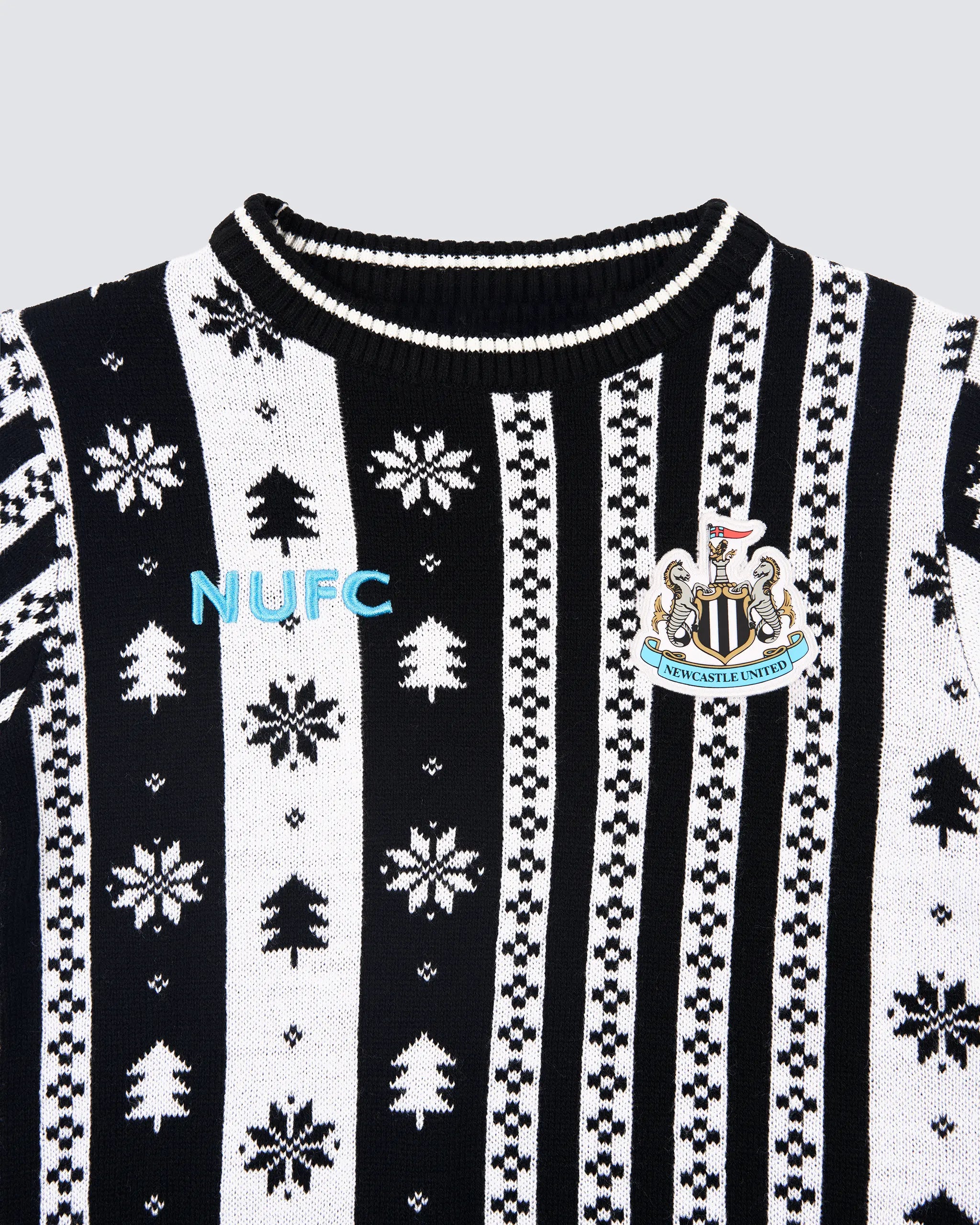 Newcastle United Kids Striped Christmas Jumper