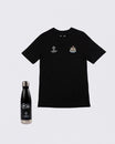 Newcastle United Champions League Black T-Shirt & Bottle Bundle