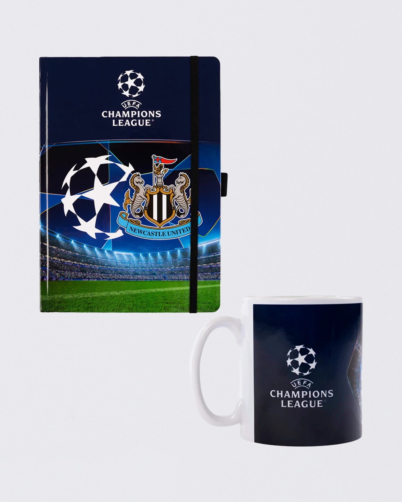 Newcastle United Champions League Mug & Notebook Bundle