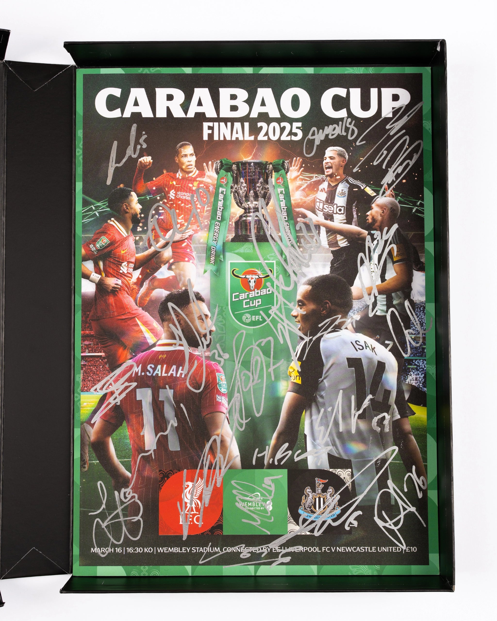 Newcastle United Squad Signed Carabao Cup Final 2025 Match Day Programme
