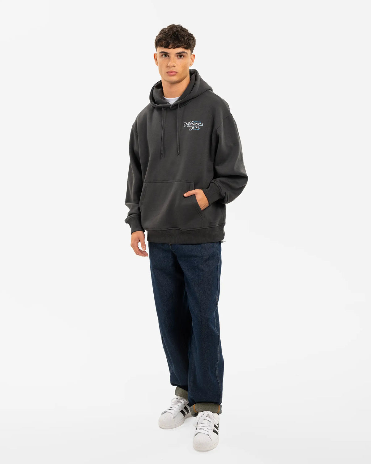 Newcastle United Men's Charcoal NUFC Adore Graphic Hoodie