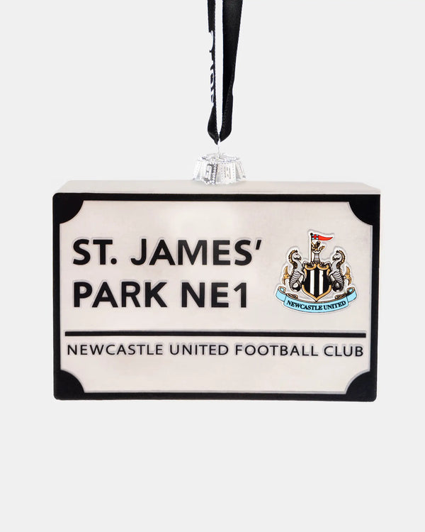 Newcastle United Street Sign Christmas Bauble