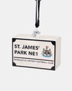 Newcastle United Street Sign Christmas Bauble