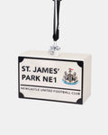 Newcastle United Street Sign Christmas Bauble