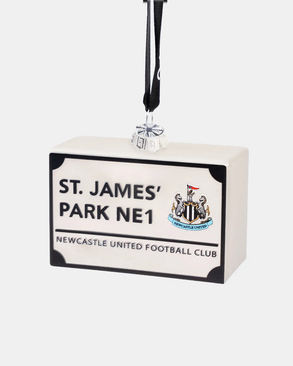 Newcastle United Street Sign Christmas Bauble