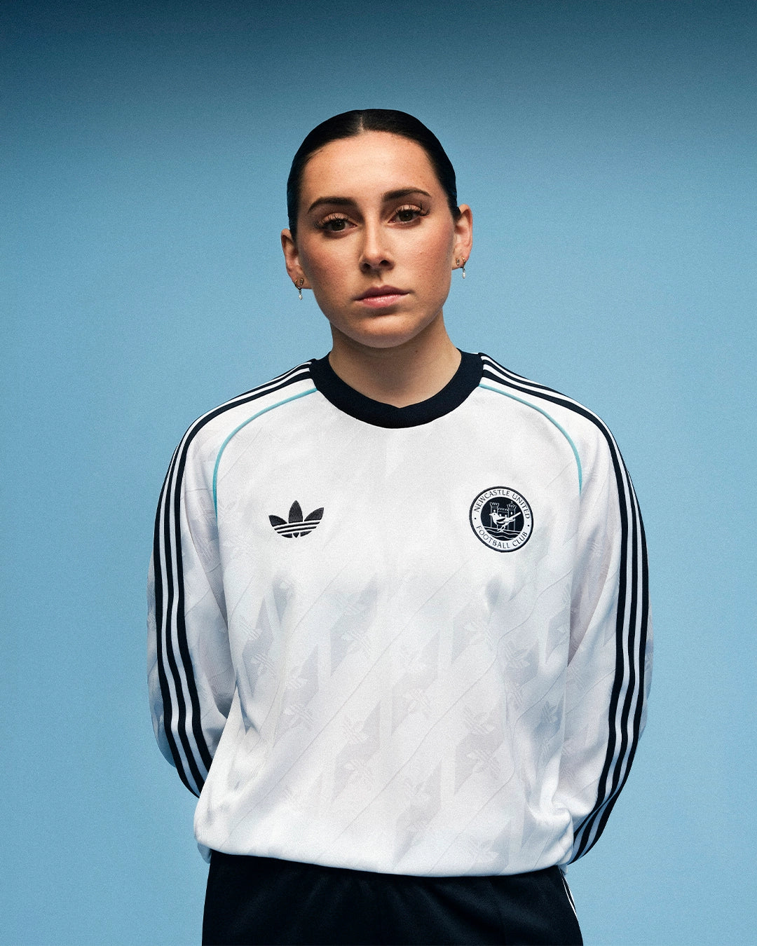 Newcastle United adidas Originals White Long Sleeve Jersey