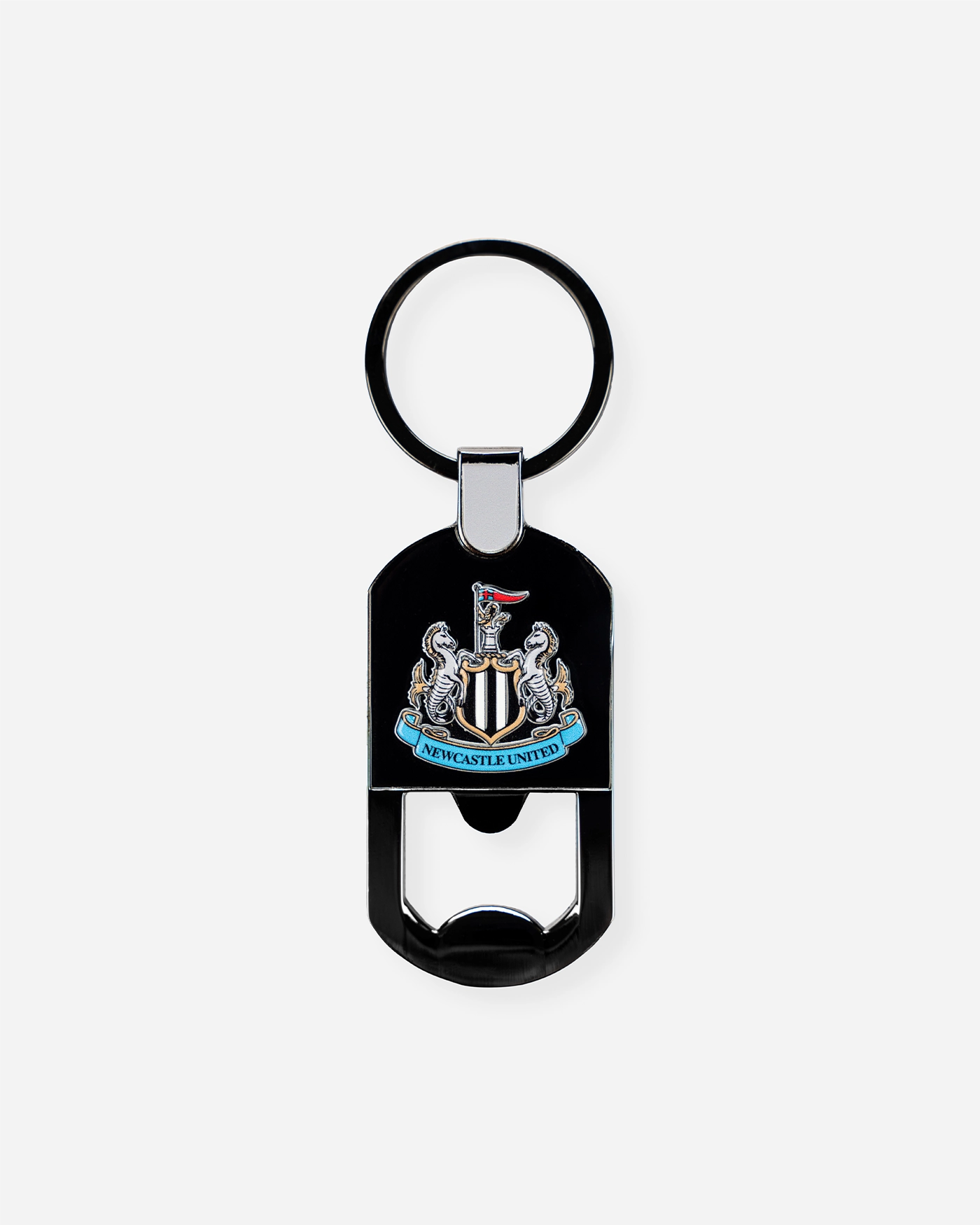 Newcastle United Black Crest Bottle Opener Keyring