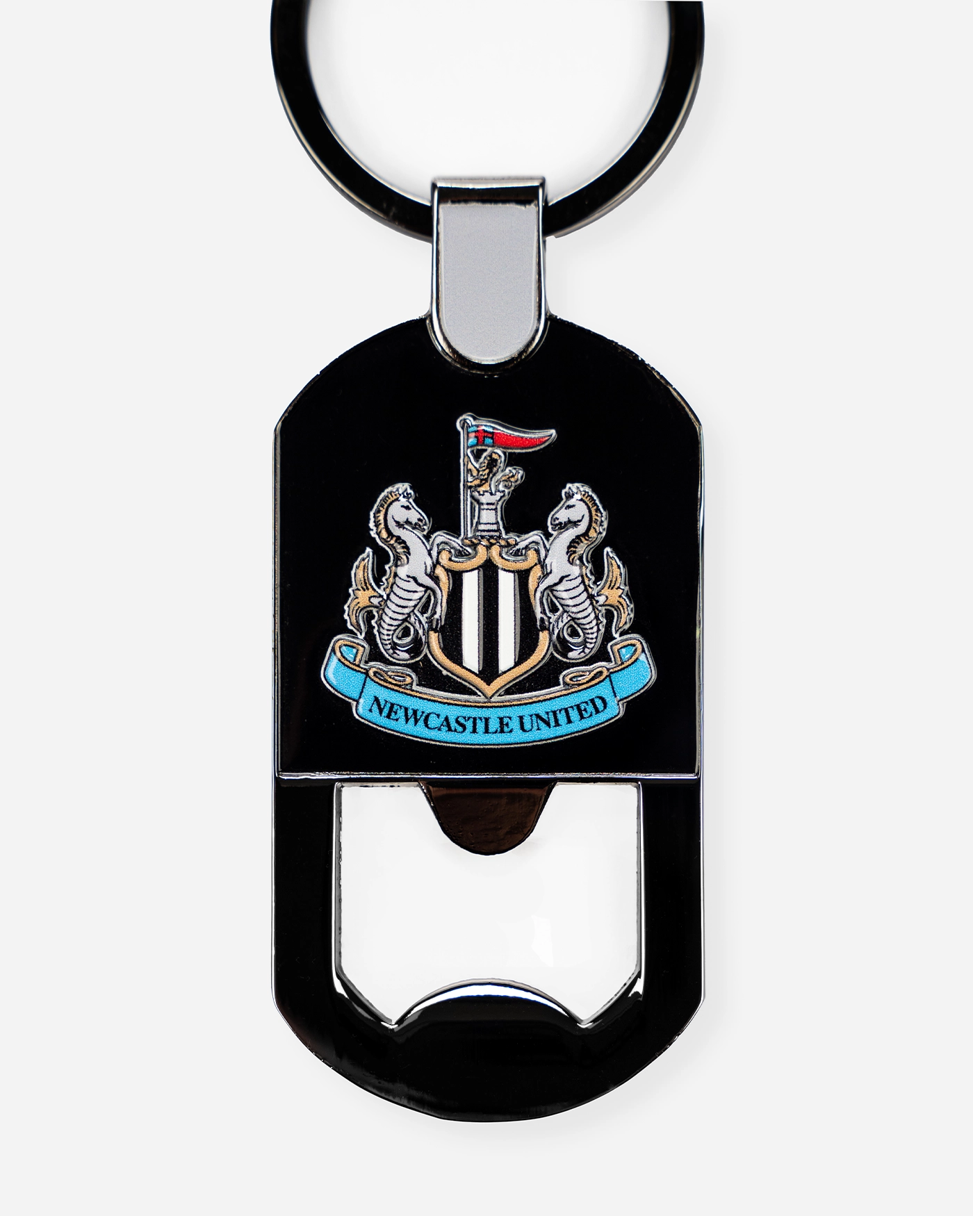 Newcastle United Black Crest Bottle Opener Keyring