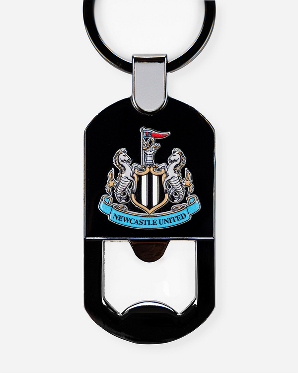 Newcastle United Black Crest Bottle Opener Keyring