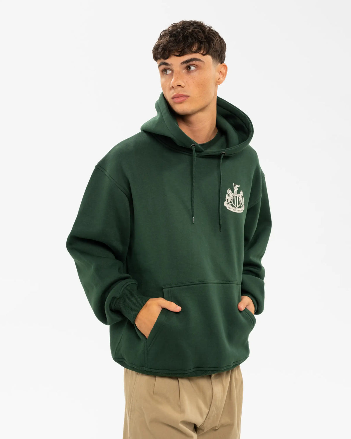 Newcastle United Men's Forest Green Graphic Crest Hoodie