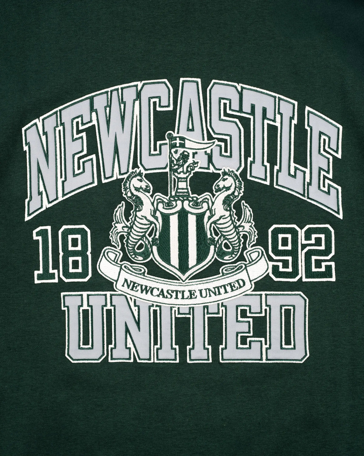 Newcastle United Men's Forest Green Graphic Crest Hoodie