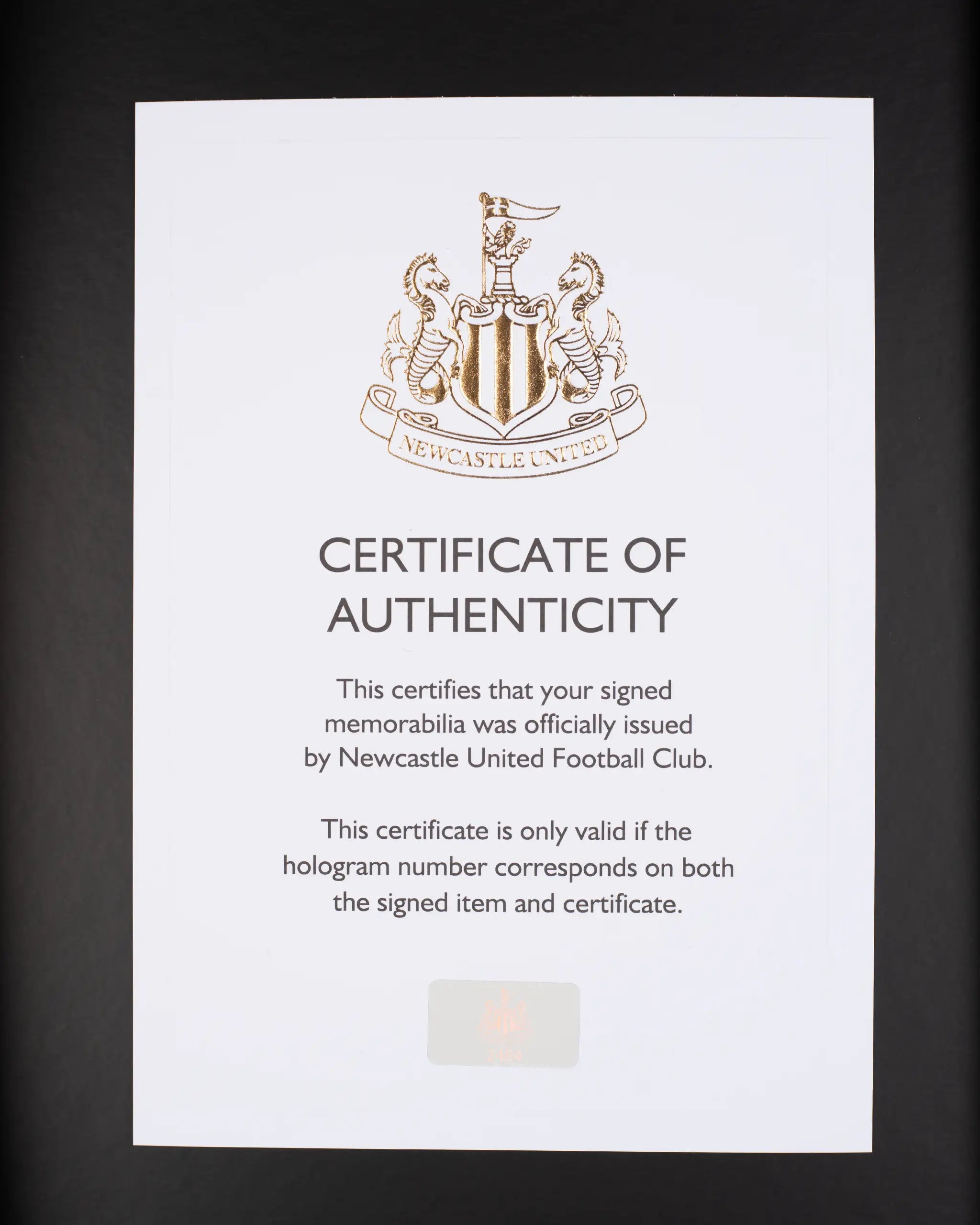 Newcastle United ELANGA 25/26 Boxed Signed Home Shirt