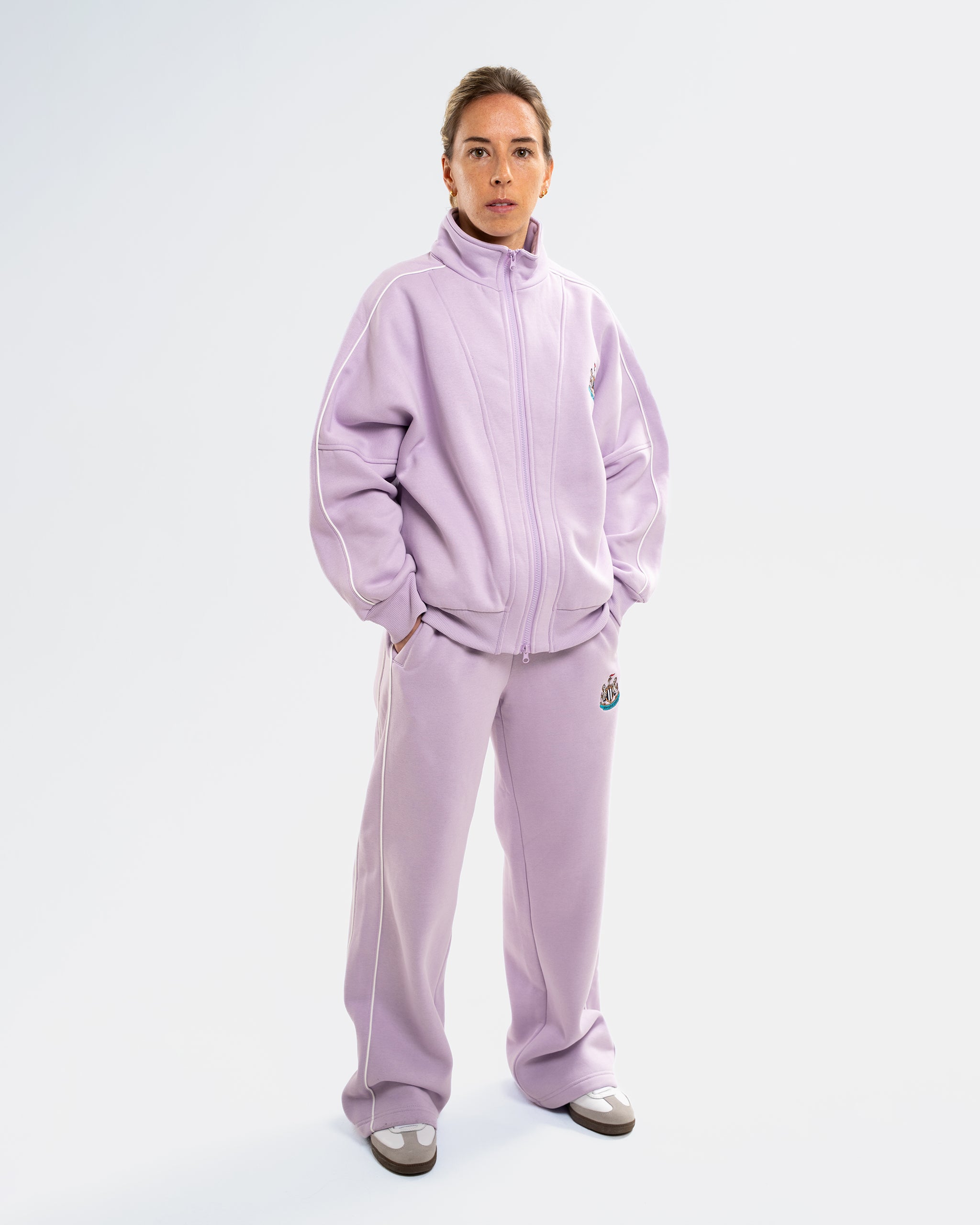 Newcastle United Women's St. James' Studio Lilac Wide Leg Joggers