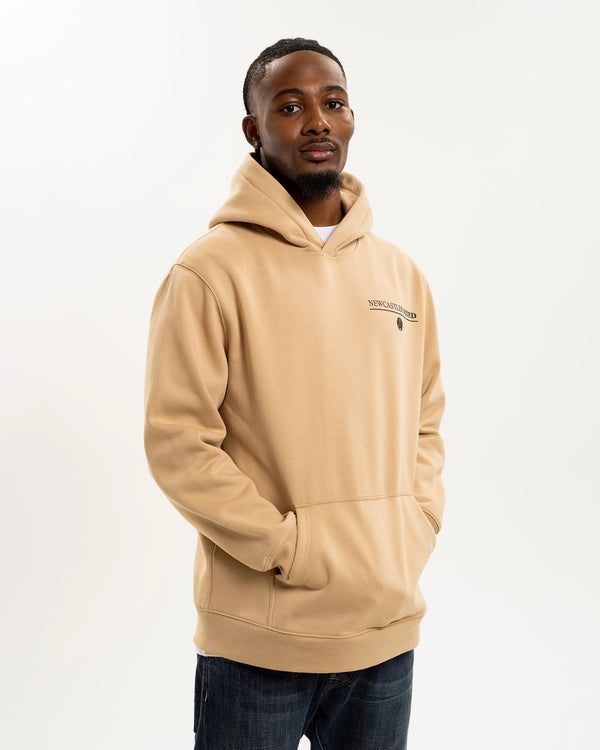 Newcastle United NUFC Retro Crest Beige Hoodie