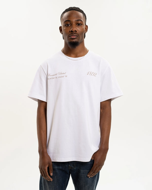 Newcastle United NUFC Retro Crest White T-Shirt