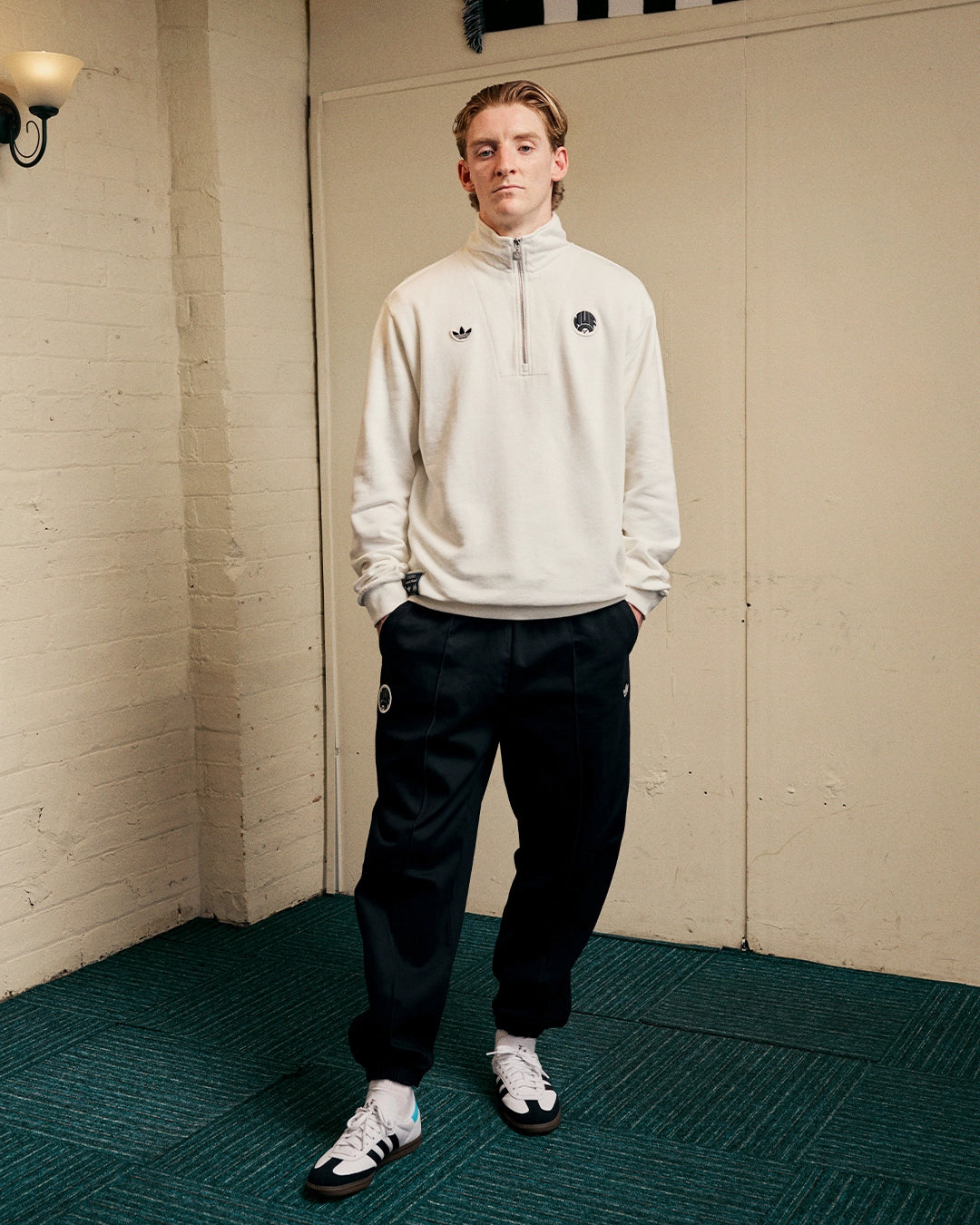 Newcastle United adidas 25/26 Terrace Icons Half Zip Sweater