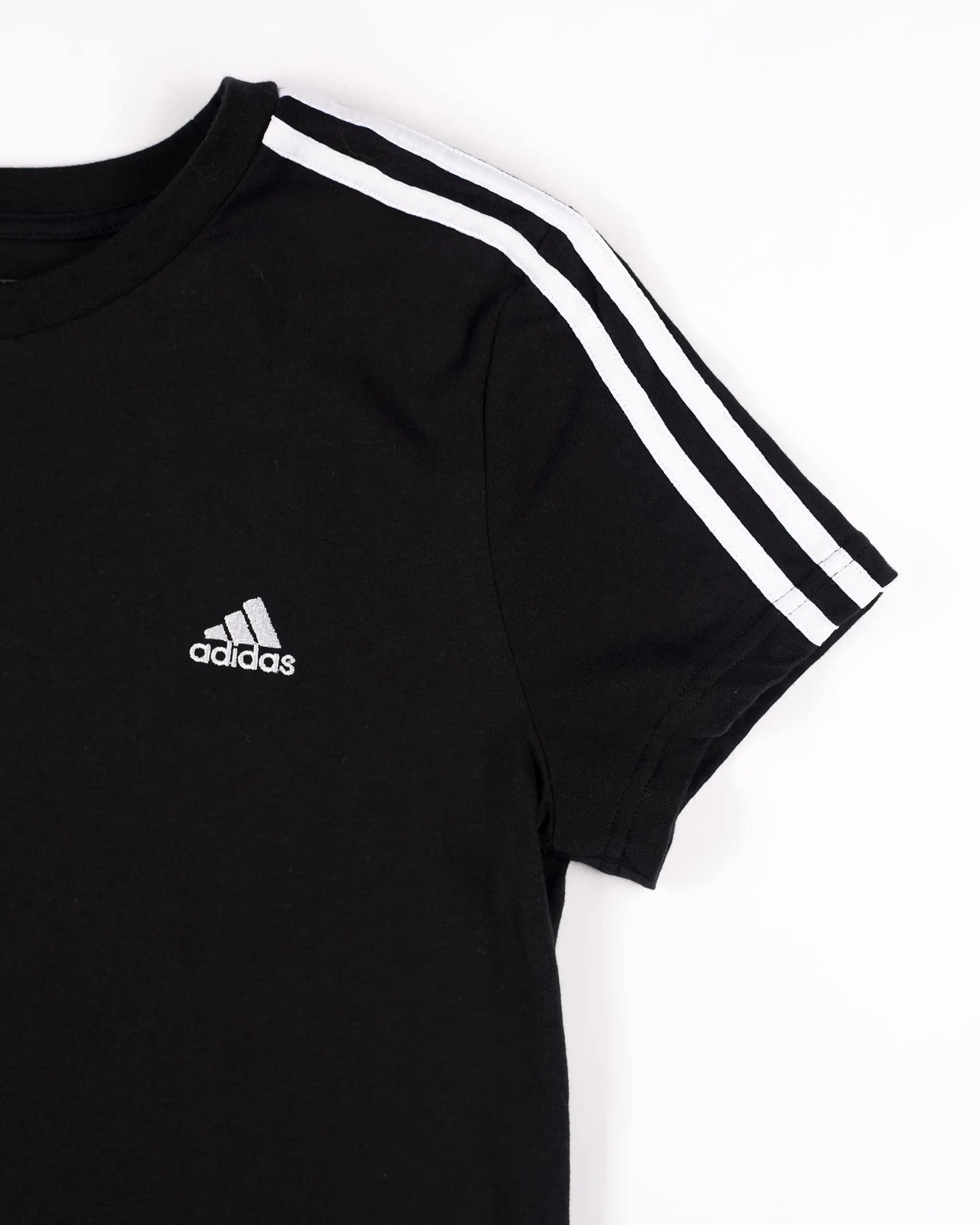 Newcastle United adidas Women s Essentials Slim 3 Stripes Black T Shirt