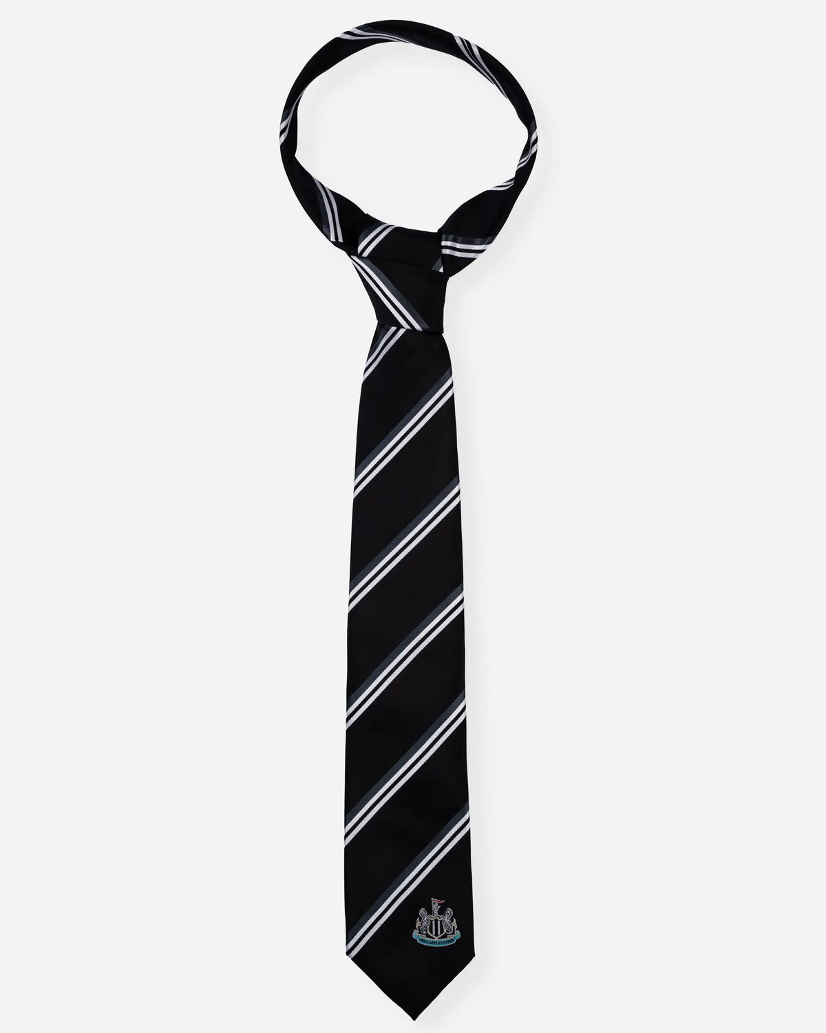 Newcastle United Black & White Striped Tie