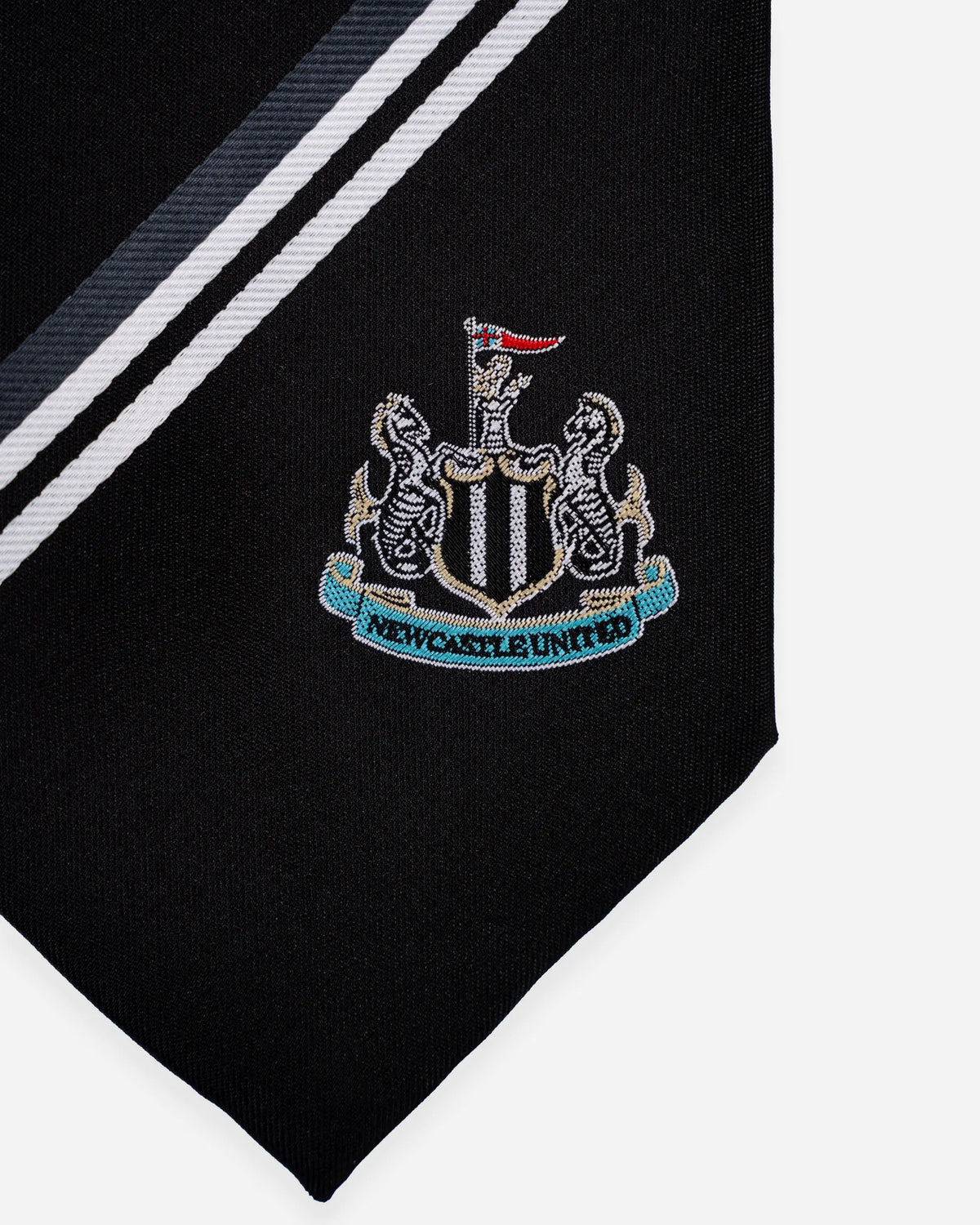 Newcastle United Black & White Striped Tie
