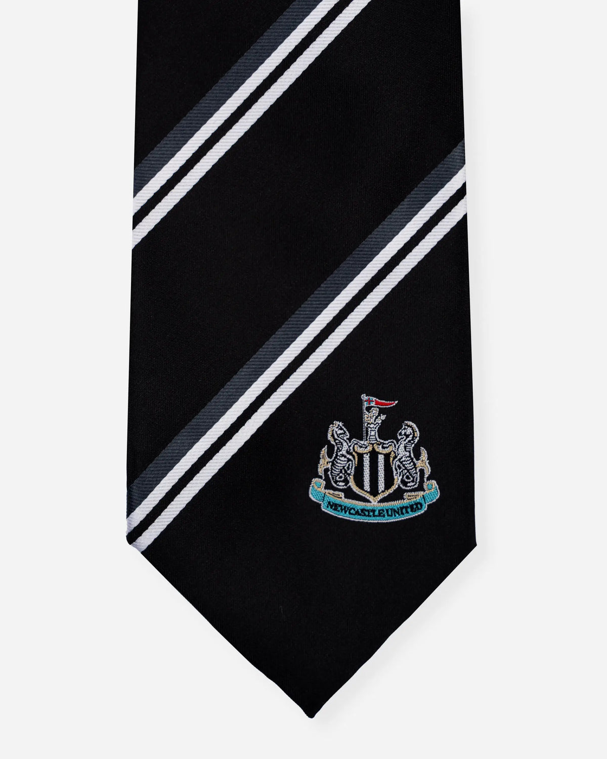 Newcastle United Black & White Striped Tie