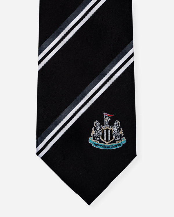Newcastle United Black & White Striped Tie