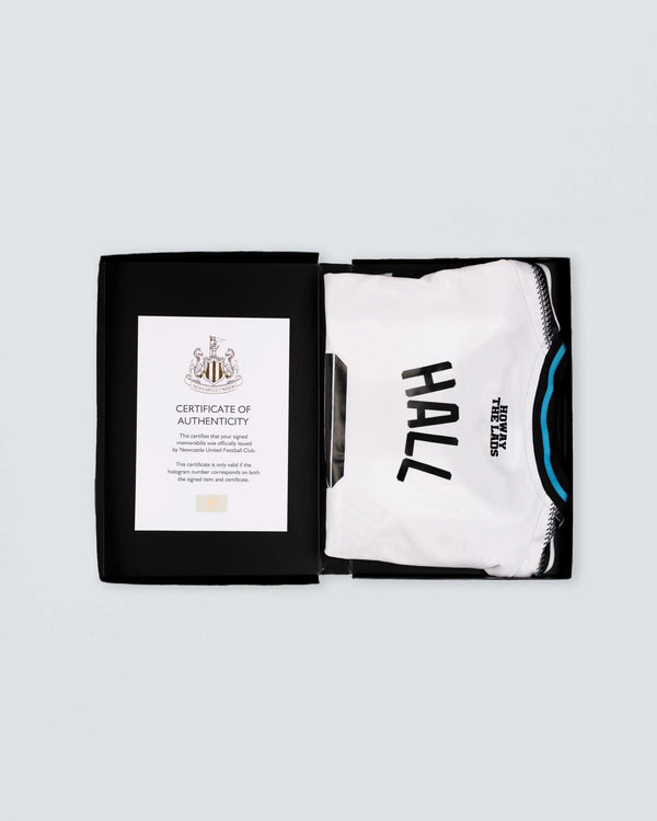 Newcastle United HALL 25/26 Boxed Home Signed Shirt