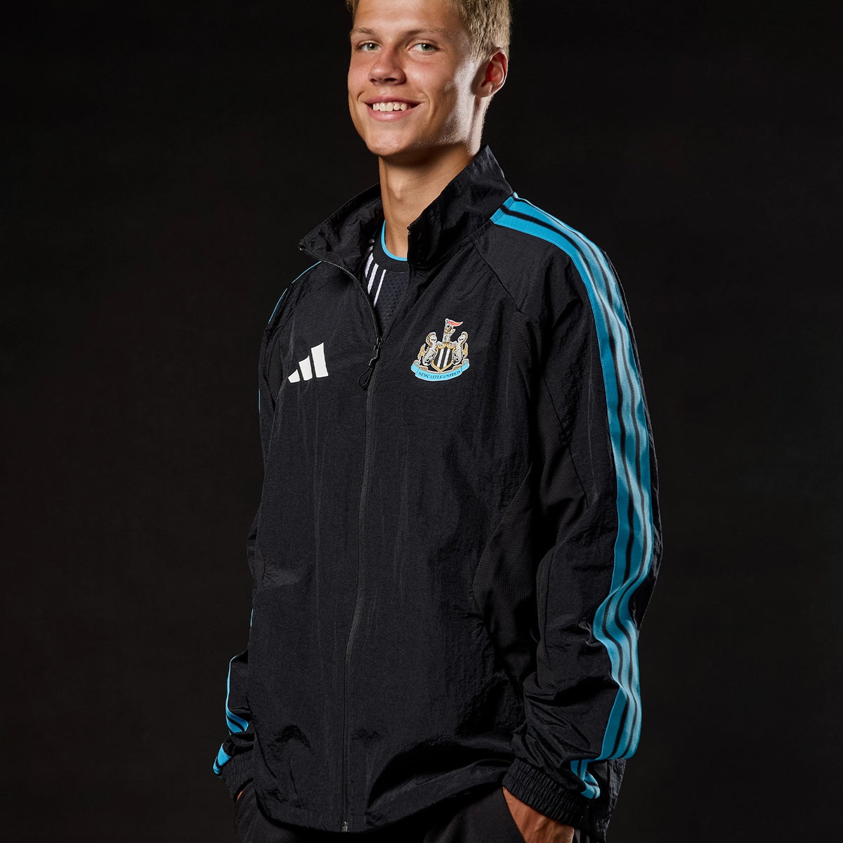 Newcastle United adidas 26/27 Black Anthem Jacket | Official NUFC