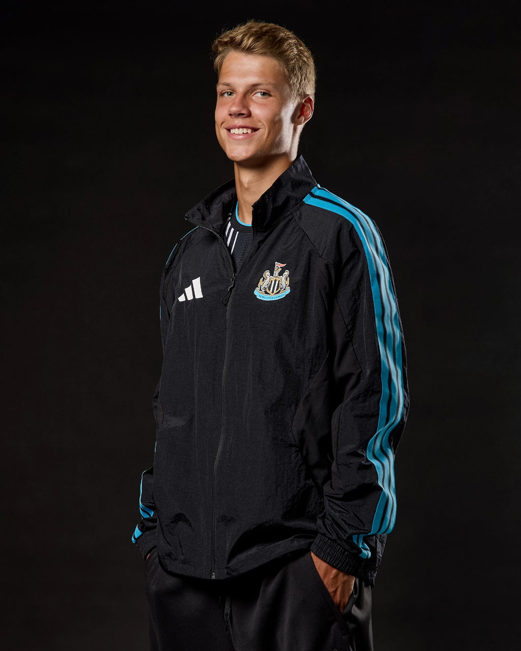 Newcastle United adidas 26/27 Black Anthem Jacket | Official NUFC