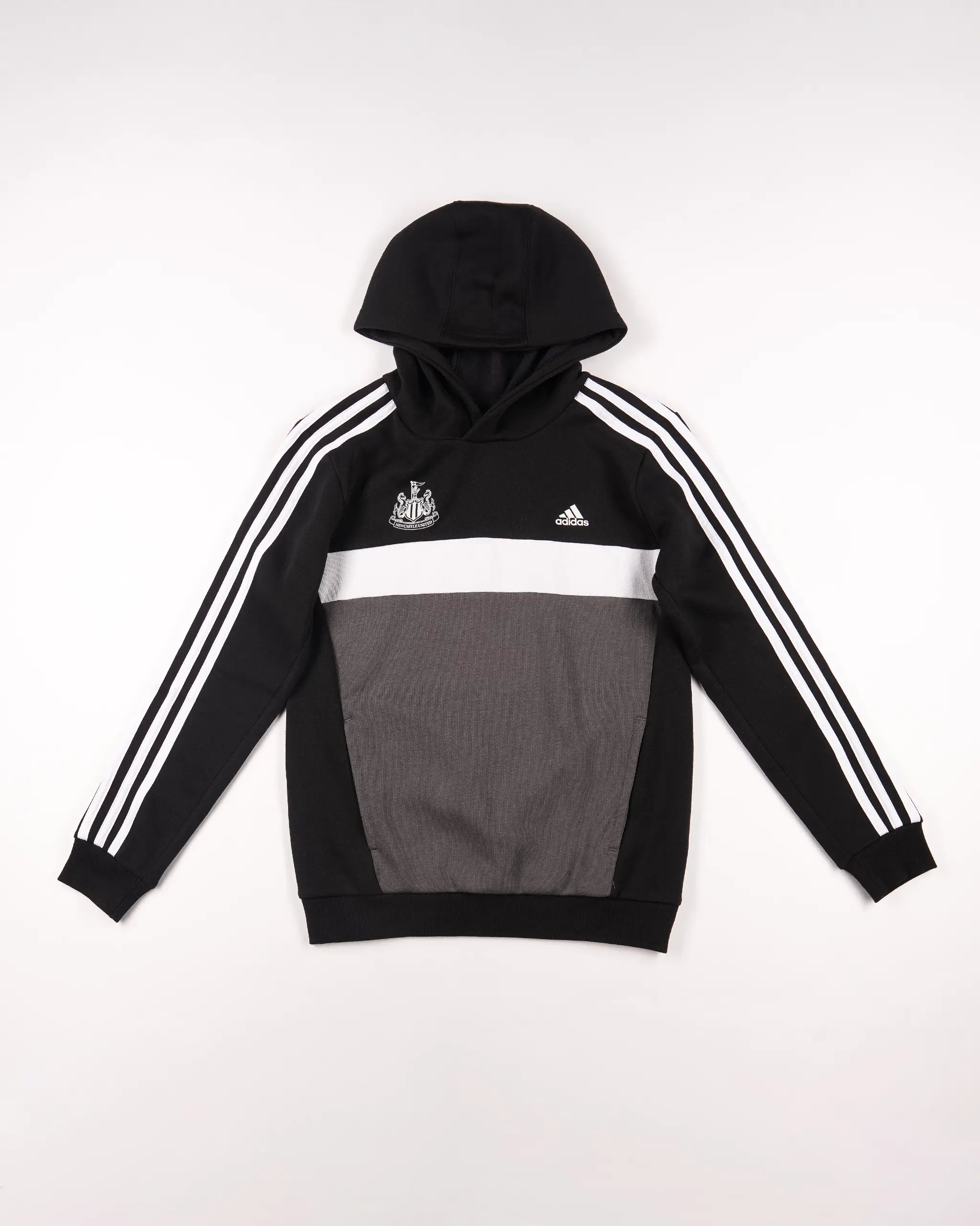 Newcastle United adidas Kids' Tiberio 3-Stripes Colorblock Hoodie