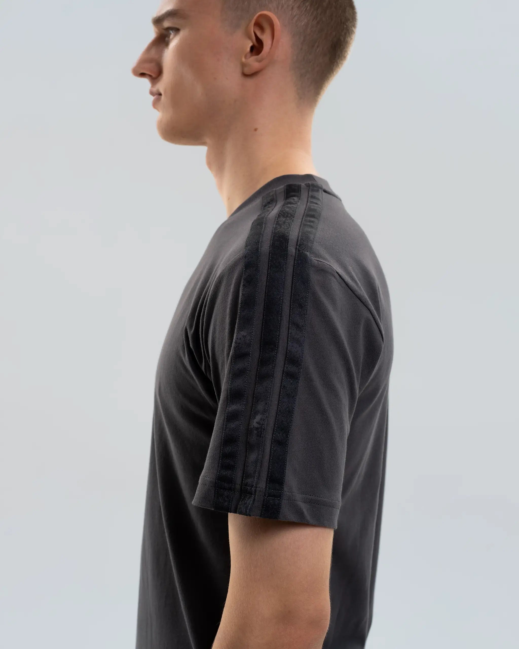 Newcastle United adidas Men's Grey 3-Stripe T-Shirt