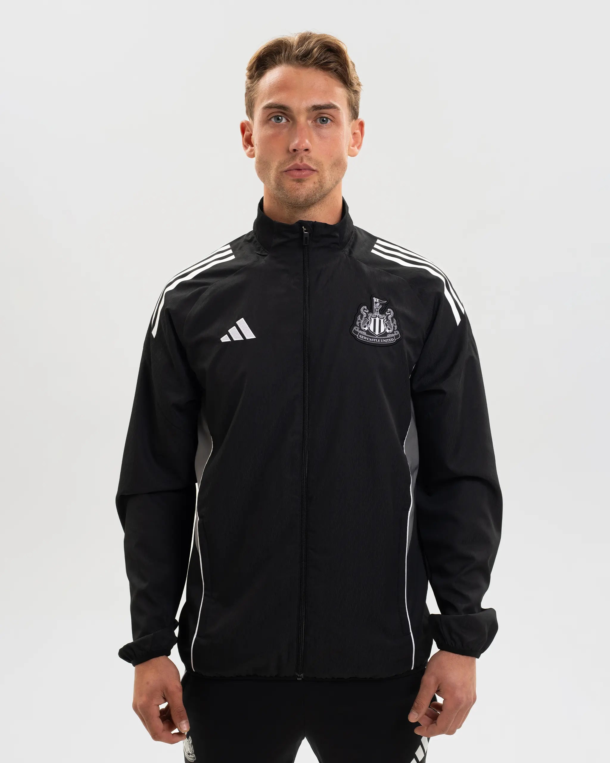 Newcastle United adidas 25/26 Coach's Black Edition Presentation Jacket