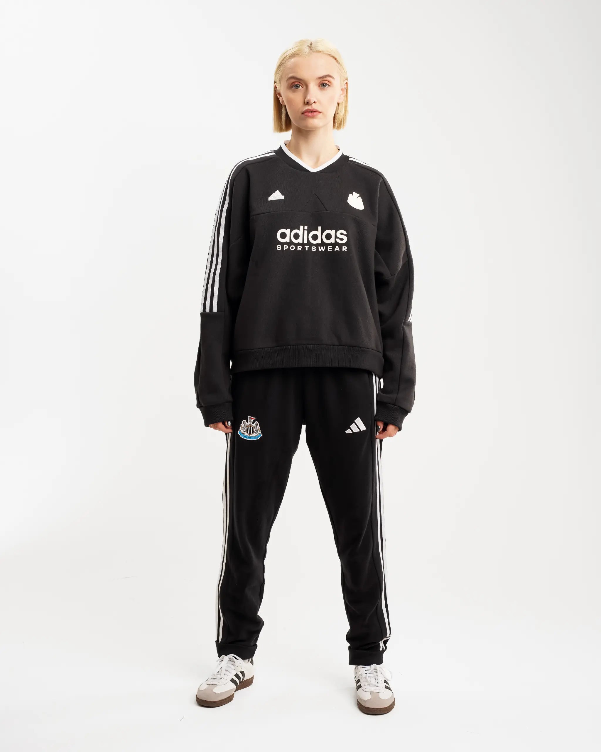 Newcastle United adidas Women's Tiro Cut 3-Stripes Fleece Sweatshirt