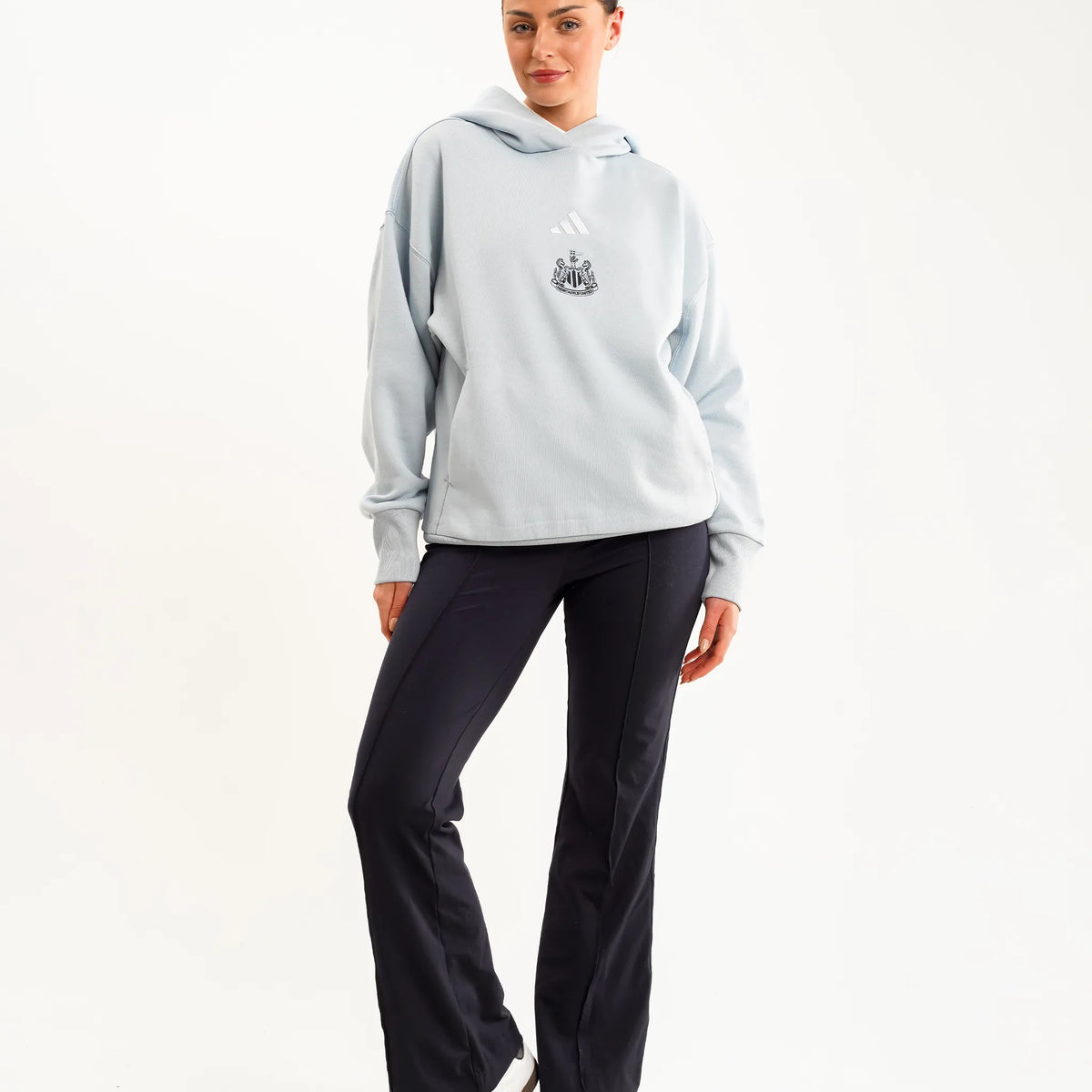 Newcastle United adidas Women s All SZN Blue Fleece Loose Hoodie